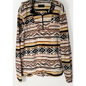 Women's Native 1/4 Zip‎ Cinch Fleece Pullover Aztec Size Large (42-44)